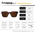 Sutuiying RAY BAN Chim 004 Designer Black Acetate Large Sunglasses For Men Women'S Polarized Square Frame Eyewear Flat UV400 Protection Shades. 