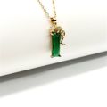 【ALLGOOD】Fashion Panther Inlaid Green Crystal Pendant Necklace Exquisite Women's Necklace Party Jewelry Accessories Personalized Gifts. 