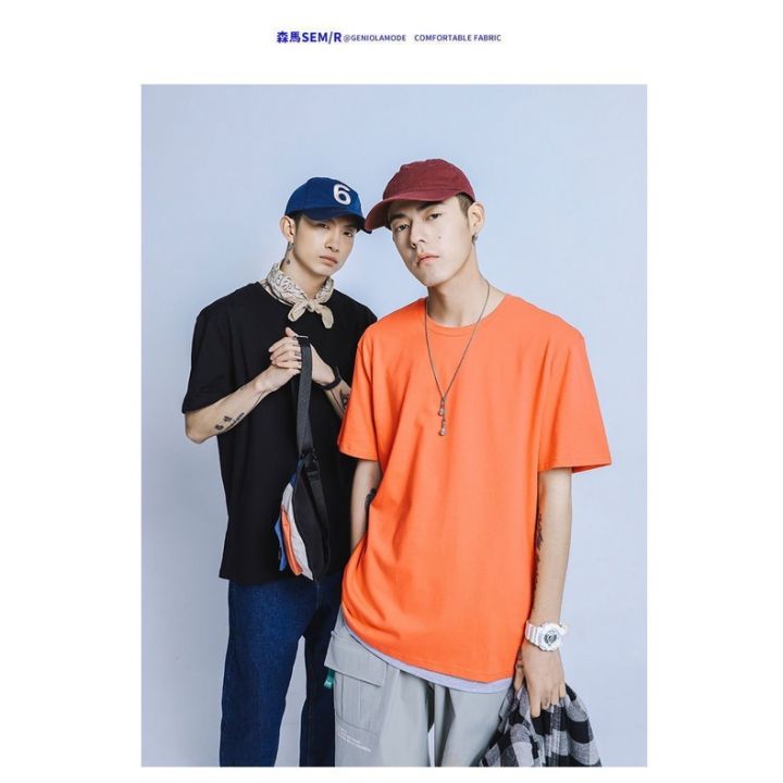 Summer%20Senma%20White%20Short%20Sleeve%20Group%20Couple%20Trendy%20Brand%20TT%20T-shirt%20Men's%20Half%20Sleeve%20Men's%20Cotton%20-%20Image%205