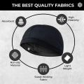 Boldfit Helmet Skull Caps for Men Bike Polycotton Head Caps for Men Hair Inner Helmet Cover Cap for Bikers Sweat Cooling Skull Cap for Cycling, Running Helmet Cap for Men - Black Pack of 1  (FROM INDIA) SAM. 