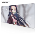 Wenefang Luxury Anime Demon Slayer Kimetsu No Yaiba Kamado Nezuko Mouse Pad Gamer XL HD Mousepad XXL keyboard pad Soft Carpet Office Table Mat. 