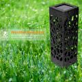 Outdoor Garden Hollow Solar Lawn Lamp/ Environment Protection House Geometric Floor Lamp Christmas Lights. 