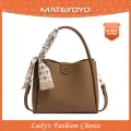 MATEYOYO Lady’s Shoulder Bag Retro Cross-body Bag Bucket Bag Handbag Soft PU Bag Ribbon Design Messenger Bag Sling Bag Large Capacity Elegant Bag For Traveling Shopping Outdoor. 