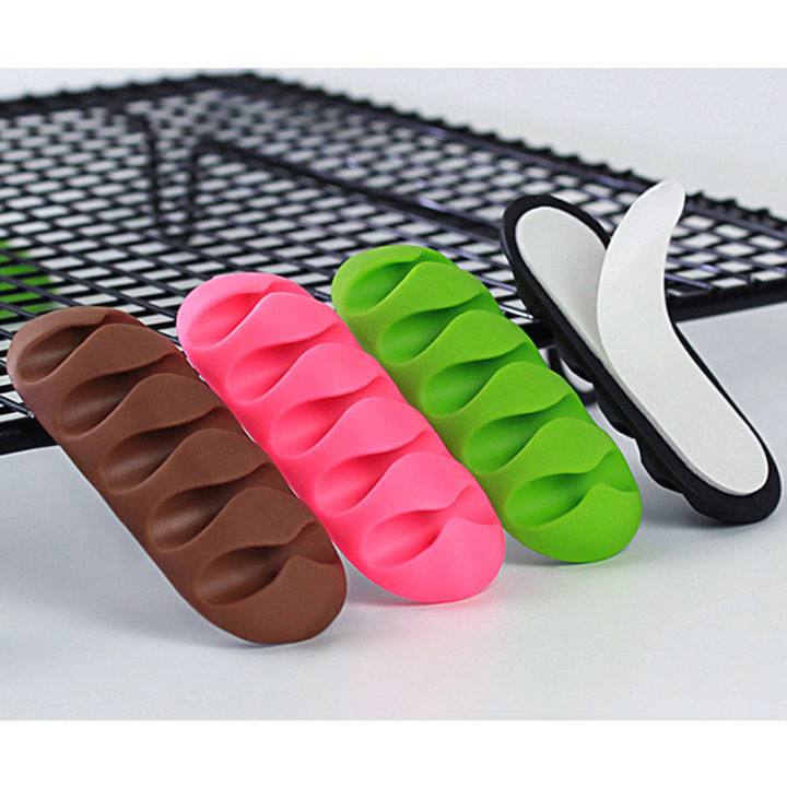 Silicone Cable Organizer USB Data Cable Winder Flexible Cable Management Cord Clips For Mouse Headphone Earphone Car Wire Holde