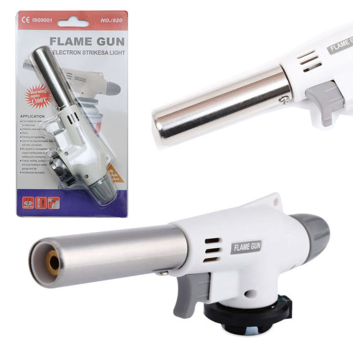 Blow Torch Lighter Butane Gas Burner Torch Kitchen Cooking BBQ Camping Hiking Jet Flame Portable  Torch Flame Adjustable