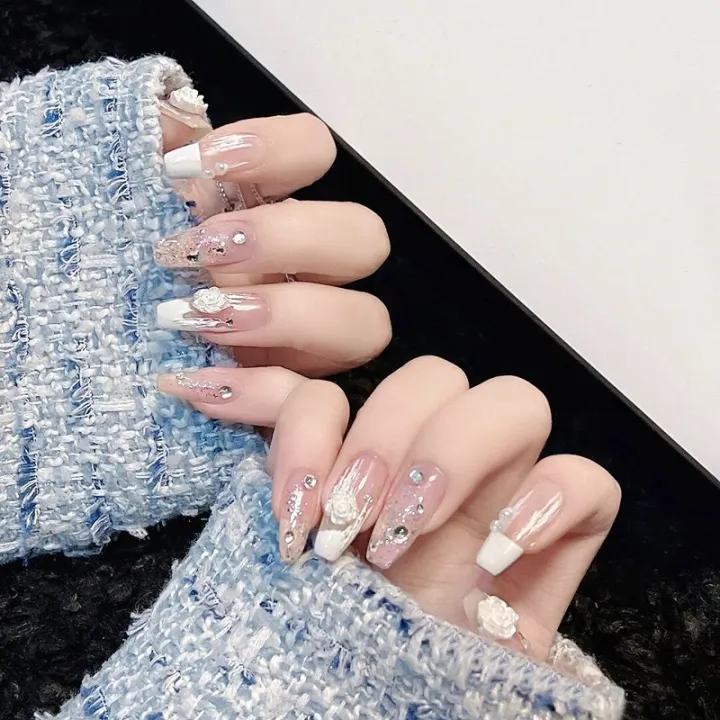 24Pcs%20Long%20Red%20Ballet%20Wearing%20False%20Nails%20Press%20On%20Nail%20Art%20Full%20Cover%20Coffin%20Nails%20Tips%20Removable%20Cherry%20Bow%20Glitter%20Nail%20-%20Image%205