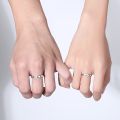 1Pair Sun Moon Matching Couple Rings Friendship Lover Open Adjustable Rings Set Minimalist Engagement Wedding Rings Lovers. 