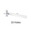 RHS Online 6/8/10 Holes Stainless Steel Wall Mounted Clothes Hanger Easy Wardrobe Cloakroom Folding Hanger. 
