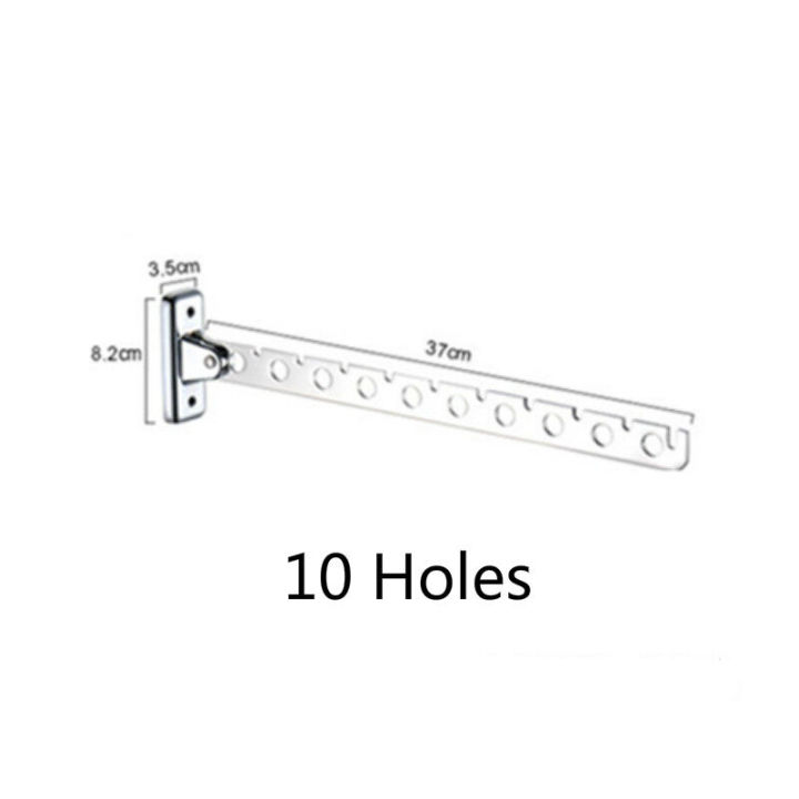 RHS%20Online%206/8/10%20Holes%20Stainless%20Steel%20Wall%20Mounted%20Clothes%20Hanger%20Easy%20Wardrobe%20Cloakroom%20Folding%20Hanger%20-%20Image%206