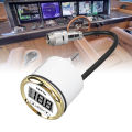 Boat Depth Sounder Anti Fog Glass Waterproof LCD Digital Display White Backlight Boat Depth Gauge with Alarm for Yachts. 