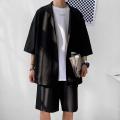 Fat Brother Suit Men's Suit Summer Loose Large Size Three Quarter Sleeve Korean Fashion Suit Fat Man Coat. 