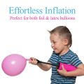 Rocket Balloon Pump Manual Air Inflator for Balloons, Exercise Yoga Balls, Pool Floats, Hopper Animals, (Random Colour & Design). 
