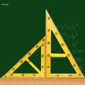 Large Math Geometry Ruler Angle Measurement Big Geometry Measurement Tool Math 60 degree triangle. 