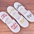 【WEJA】1Pair Bride Wedding Decoration  Bridesmaid Party Slippers  Ladies Party Supplies. 
