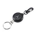 Retractable Key Chain With 23 Inchs Stainless Cable (2 Packs ). 
