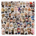 62Pcs Labubu Monster Cartoon Waterproof Stickers Cute Water Bottle Laptop Skateboard Decoration Stickers Creative Dolls Stickers Lonni. 