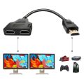 HDMI Splitter Adapter Cable HDMI Splitter 1 in 2 Out HDMI Male to Dual HDMI Female. 