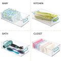 Kitchen Clear Storage Box, Plastic Stackable Containers with Handles for Refrigerator, Freezer, Pantry, Shelves Space Saver. 