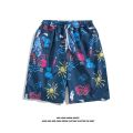 Hawaiian Quick-Drying Thin Floral Shorts Men's Hong Kong Style Loose-Fitting Loungewear Casual Shorts Korean Style Seaside Couple's Cropped Pants. 