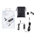 BOYA BY-M1 Pro II Universal Clip-on Microphone Omni-directional Condenser Lapel Mic - black. 