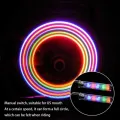 Bicycle Tire Valve Stem Light with 5 LED 7 Modes Battery Included Colorful Waterproof Safety Flashing Lights for Bicycle & Motorcycle Accessories. 