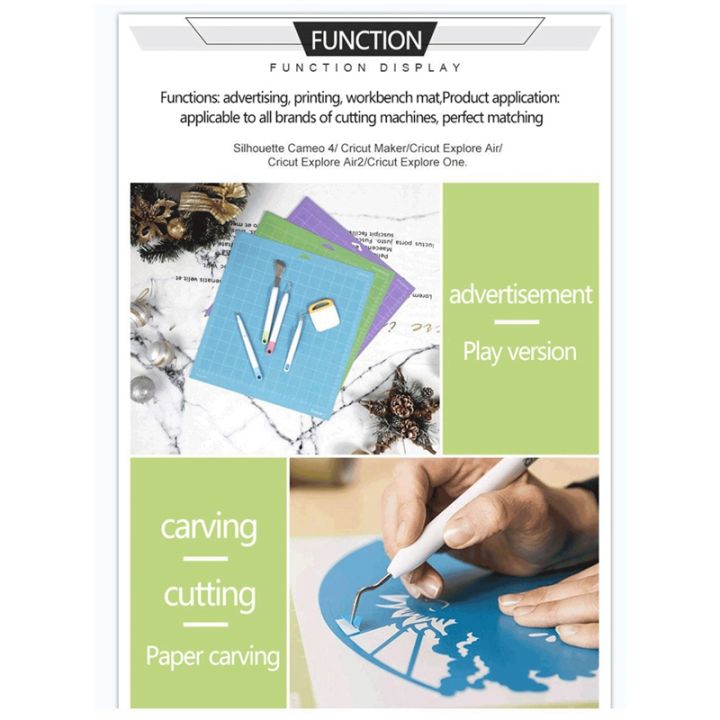 4%20Pcs%20Mixed%20Color%20Cutting%20Mat%20Grid%20Plotter%20for%20Cricut%20Maker/Cameo%204%20-%20Image%204