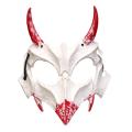 Pattern Horror Novelty Skeleton Feature Wolf Theme Skull Dragon Design Half-face Halloween Props for Costume Parties. 