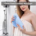 Foot Scrubber for Shower 25 x 30 CM, Silica Gel Shower Foot Scrubber, Shower Foot Scrubber Mat with Non-Slip Suction Cups, for Improve Circulation and Relieve Tired. 