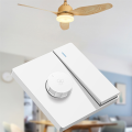 1Gang Switch Panel 86 Type Electric Fan Stepless Speed Regulator Ceiling Fan Speed Control 300W WHITE. 