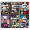 A3/A4 Size Framed wall posters GTA 3 Gta vice city Gta 5 Gta 6 Grand Theft Auto game series wall posters wall decorations for any room. 