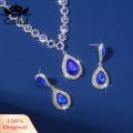 Carat Faux Crystal Jewelry Set Sparkling Waterdrop Crystal Choker Necklace Earrings Set for Women 2pcs/set Wedding Jewelry Women Wedding Jewelry Set. 
