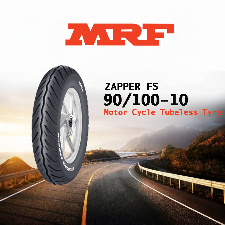 MRF 90/100-10 TUBE LESS ZAPPER FS 4PR