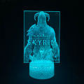 The Elder Scrolls V Skyrim Game Figure 3d Led Lava Lamp Touch Usb Night Lights Bed Room Table Desk Decoration. 
