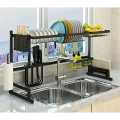 Dish Rack Kitchen Double Sink Rack Stainless Steel Plate Cutlery Holder. 