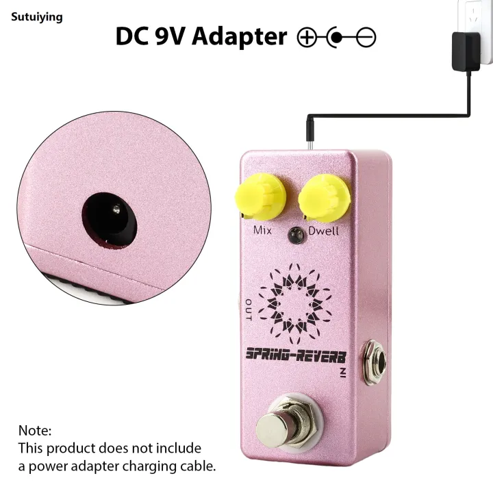 Sutuiying%20Guitar%20Spring%20Rever%20Pedal%20Electric%20Guitar%20Effects%20Pedal%20True%20%E3%80%902025%20Version%E3%80%91%20Bypass%20DC%209V%206.35mm%20Input/Output%20Interface%20MIX/DWELL%202%20Knobs%20-%20Image%206
