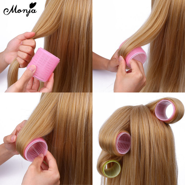 Monja%206Pcs/Set%20Hair%20Roller%20Multiple%20Size%20Natural%20Curls%20Curlers%20Self-adhesive%20Roller%20Fluffy%20Hair%20Home%20Use%20Styling%20Tools%20-%20Image%208