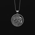 ShopSphere Chengxun Witcher Geralt Of Rivia Medallion White Wolf Necklace For Men Women Mens Birthday Pendant Vintage Gwynbleidd. 