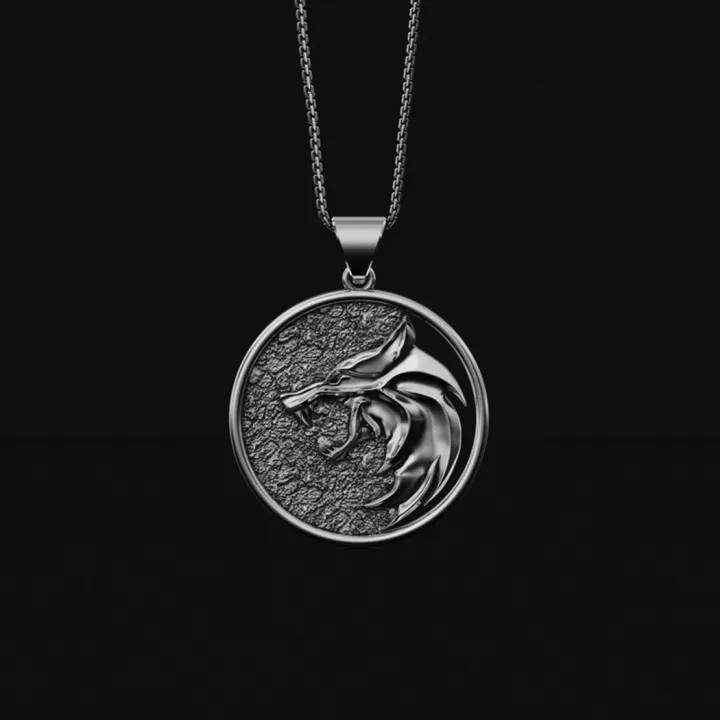 ShopSphere%20Chengxun%20Witcher%20Geralt%20Of%20Rivia%20Medallion%20White%20Wolf%20Necklace%20For%20Men%20Women%20Mens%20Birthday%20Pendant%20Vintage%20Gwynbleidd%20-%20Image%203