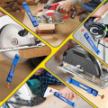Adjustable Cutting Machine Base Guide,Electric Circular Saw Milling Positioning Clamp, Precision Wood Cutting Guide 1Set. 