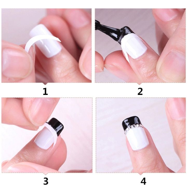 2%20Sheets%20White%20French%20Manicure%20Strip%20Nail%20Art%20Form%20Fringe%20Tip%20Guides%20Sticker%20DIY%20Line%20Tips%20Decoration%20Tool%20-%20Image%202
