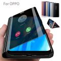 Smart Mirror Flip Case For OPPO Reno 2 2Z 3 4 5 Pro Realme 5 5i 6 6i 7 Pro C3 C11 C12 A5 A9 2020 A31 A52 A72 A92 A53 Cover. 