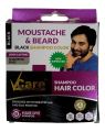 vcare hair colour black hair dye  moistache and beard shampoo clour 5ml. 