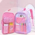 2022 New Primary School Backpack Cute Colorful Bags for Girls Princess School Bags Waterproof Children Rainbow Series SchoolbagsBasketball. 