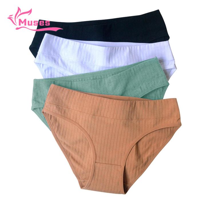 Muses%20Mall%20Solid%20Color%20Women%20Panties%20Comfortable%20Stylish%20Women's%20Cotton%20Panties%20Plus%20Size%20Breathable%20Moisture-wicking%20Underwear%20for%20Southeast%20Asian%20Ladies%20Women%20Underwear%20-%20Image%204