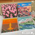Digital Oil Painting diy Children's Decorative Painting Hand Painted Landscape Oil Painting Student Hand-Colored Texture Painting. 