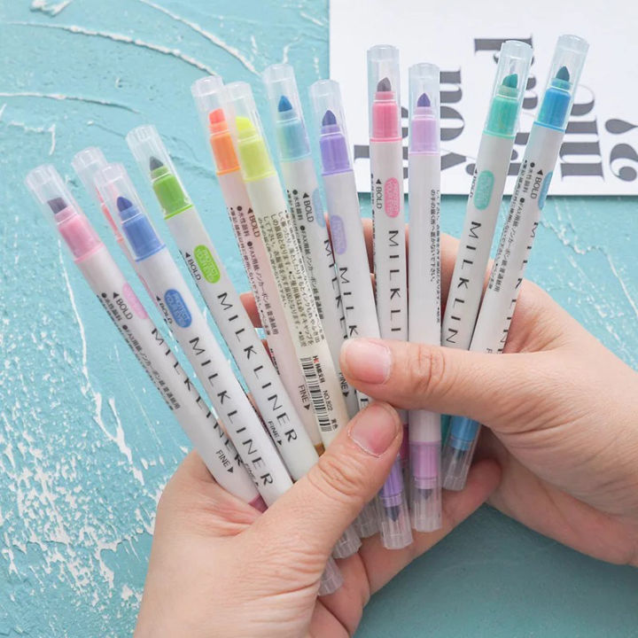 RHS%20Online%2012%20Colors%20Double-ended%20Highlighter%20Pen%20Set%20Fluorescent%20Pens%20Milkliner%20Painting%20Candy%20Colored%20Pen%20Students%20-%20Image%204