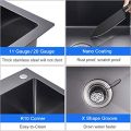 Luxury Black Sink High quality 50*40 Handmade. 
