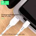 High Speed Denmen Data Cable 2.4A For Type C / Micro USB / Lightning High Quality D01T Safe Speed Data Cable Fast Charging And Sync 100cm 2.4A Data Cable. 