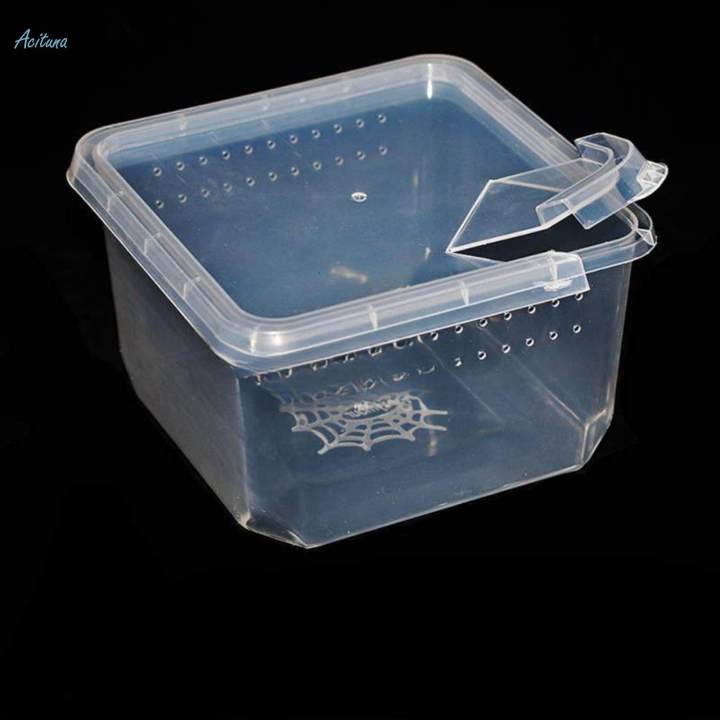 Reptile Feeding Box Portable Snake Breeding Box Clear Reptile Terrarium ...