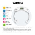 Round Shape Glass Digital weighing scale for body weight, Bathroom Weight Scale, Body Fitness Weighing Scale. 